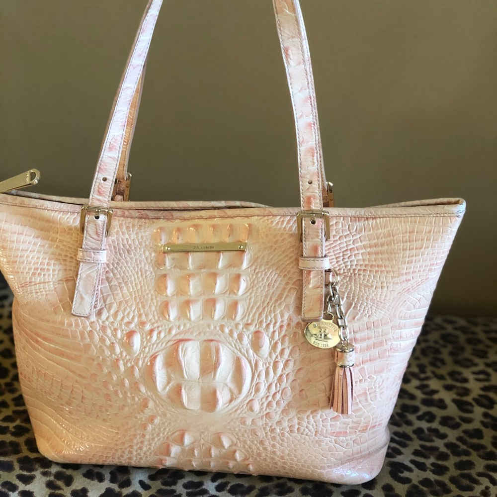Authentic Light peach Brahmin purse